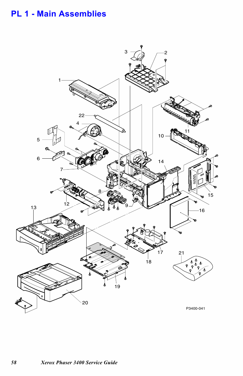 Xerox Phaser 3400 Parts List and Service Manual-5